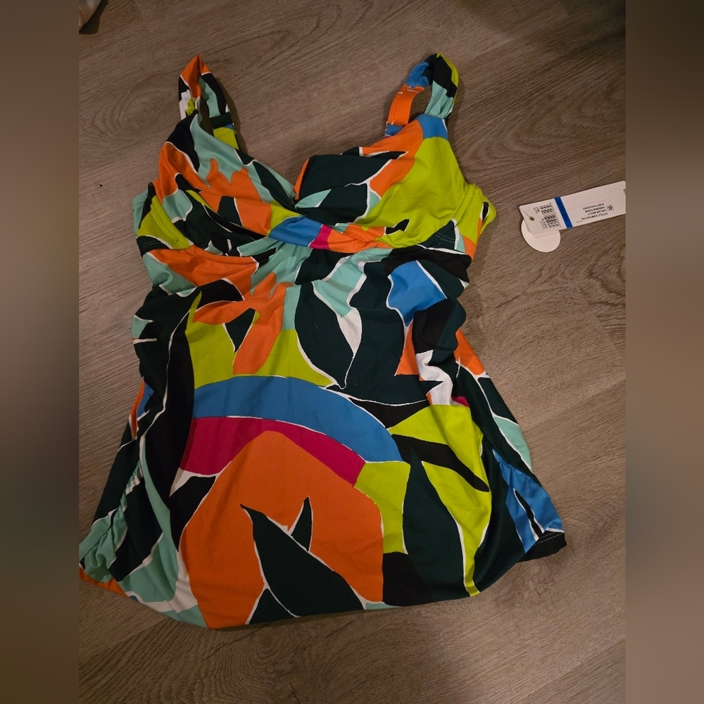 Anne Cole Multicolor Women's Tankini NWT 34D 32DD